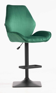 HR350KW Scaun Verde din Catifea Bază Neagră
