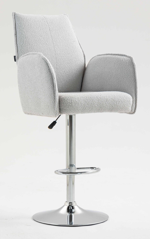 HR280W Scaun Gri Boucle cu Bază Cromata