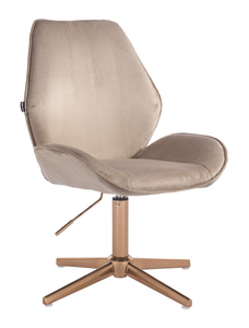 HR350CROSS Scaun Latte din Catifea Bază Aurie