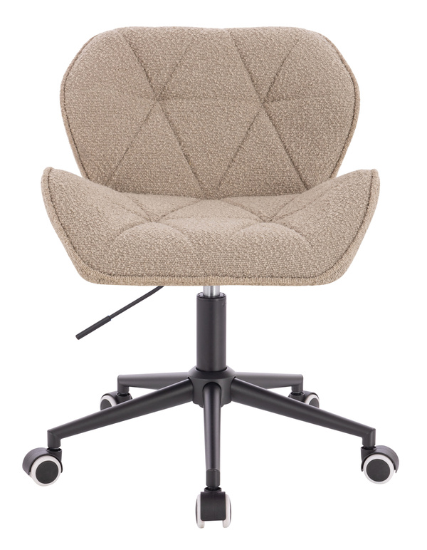 HR111K Scaun Latte Boucle cu Bază Neagră