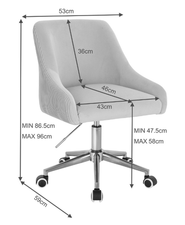 HR920CROSS Scaun Neagră din Catifea cu Bază Aurie