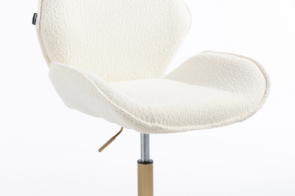 HR350N Scaun Boucle din Catifea Bază Aurie