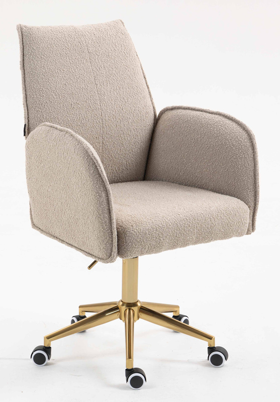 HR280K Scaun Latte Boucle cu Bază Aurie