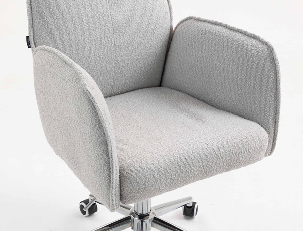 HR280K Scaun Gri Boucle cu Bază Cromata