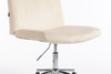 HR150K Scaun Crem din Catifea cu Bază Cromata