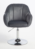 HR2055N Scaun Grafit din Catifea cu Bază Cromata