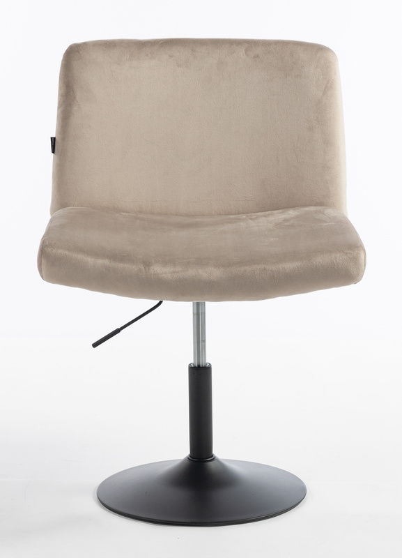 HR150K Scaun Latte din Catifea cu Bază Neagră