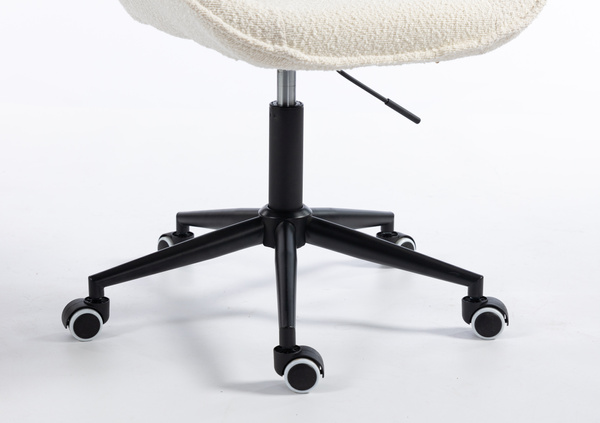 HR350K Scaun Crem din Boucle Bază Neagră