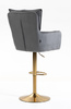HR250W Scaun Catifea Grafit Bază Aurie