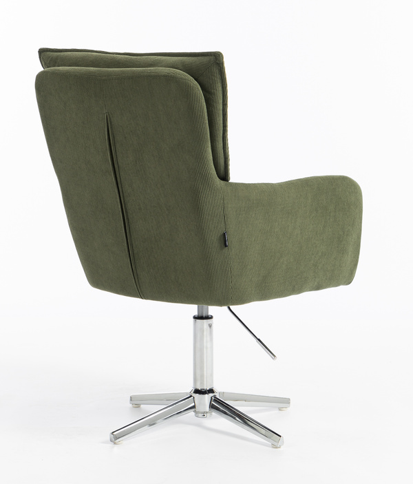 HR250K Scaun Zsályazöld Prémium Kordbársony Bază Cromata