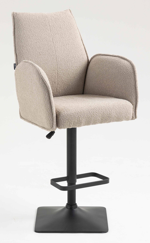 HR280KW Scaun Latte Boucle cu Bază Neagră