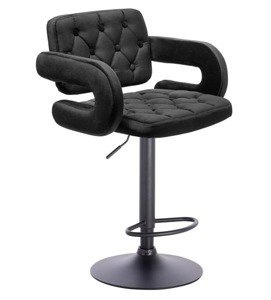 HR8403W Scaun Catifea Negru