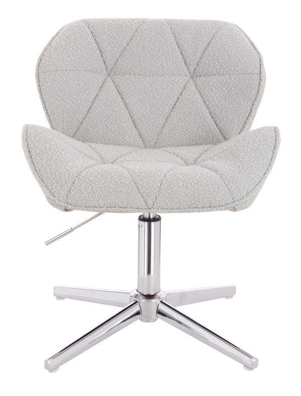 HR111CROSS Scaun Gri Boucle cu Bază Cromata