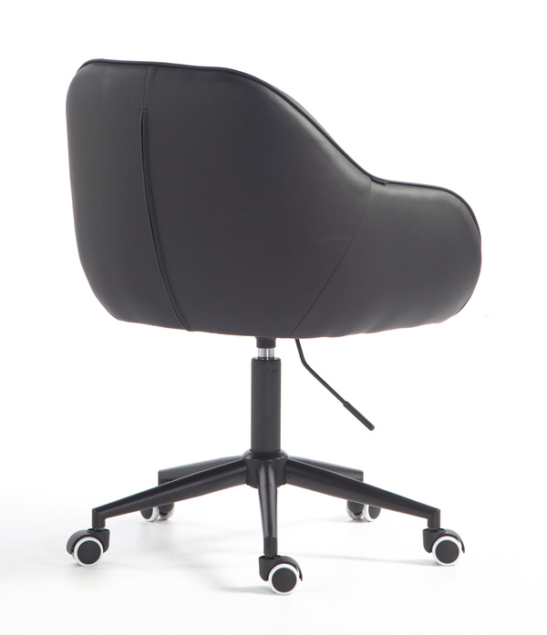 HR2055K Scaun Neagră din Piele Ecologica cu Bază Neagră