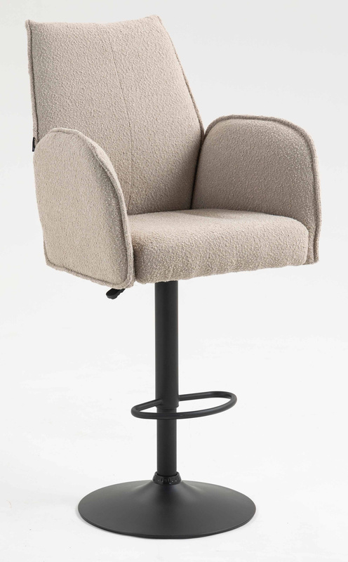 HR280W Scaun Latte Boucle cu Bază Neagră