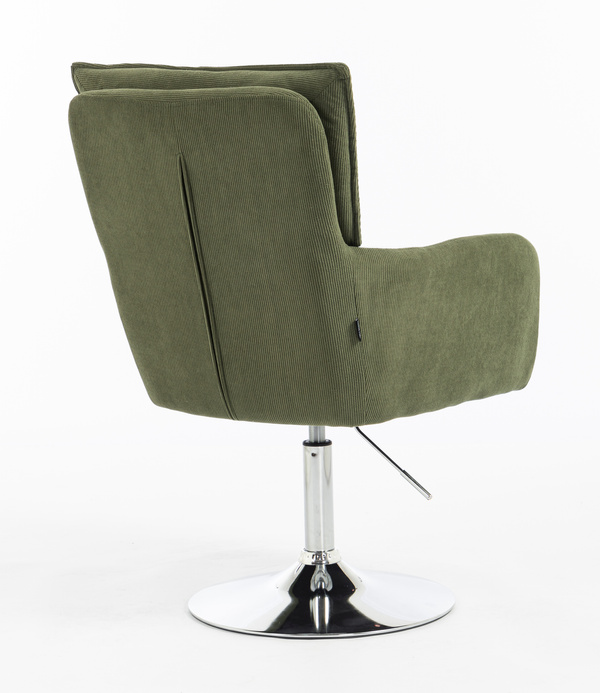 HR250N Scaun Zsályazöld Prémium Kordbársony Bază Cromata