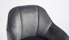 HR2055N Scaun Grafit din Catifea cu Bază Cromata
