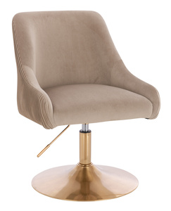 HR920N Scaun Latte din Catifea cu Bază Aurie