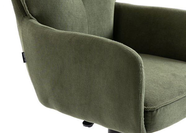 HR250W Scaun Zsályazöld Prémium Kordbársony Bază Neagră