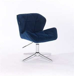 HR111CROSS Scaun Bleumarin din Catifea