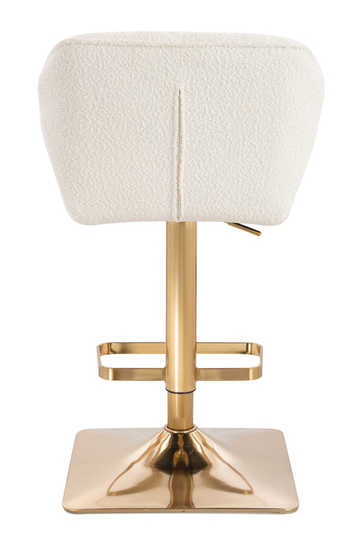 HR111KW Scaun Crem Boucle cu Bază Aurie
