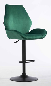 HR350W Scaun Verde din Catifea Bază Neagră