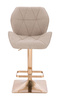 HR212KW Scaun Latte Boucle cu Bază Aurie