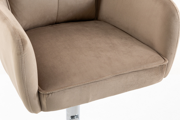 HR250W Scaun Catifea Latte Bază Cromata