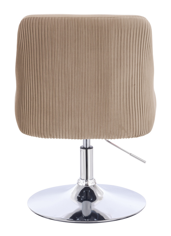 HR920N Scaun Latte din Catifea cu Bază Cromata