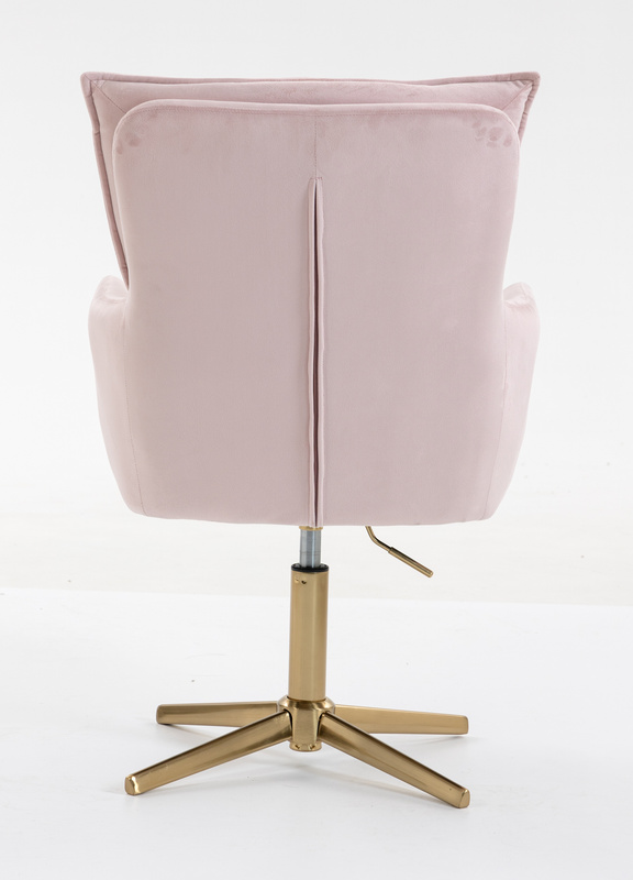 HR250CROSS Scaun Catifea Roz Pudra Bază Aurie