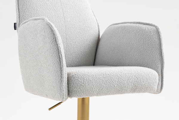 HR280KW Scaun Gri Boucle cu Bază Aurie