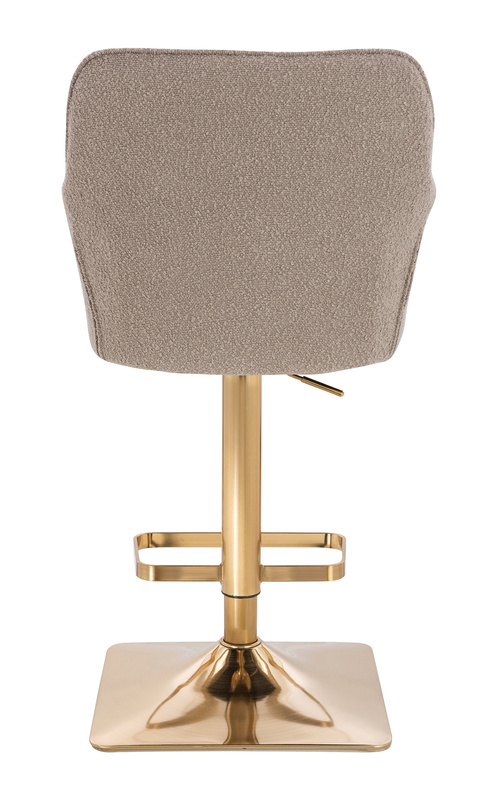 HR550KW Scaun Latte Boucle cu Bază Aurie