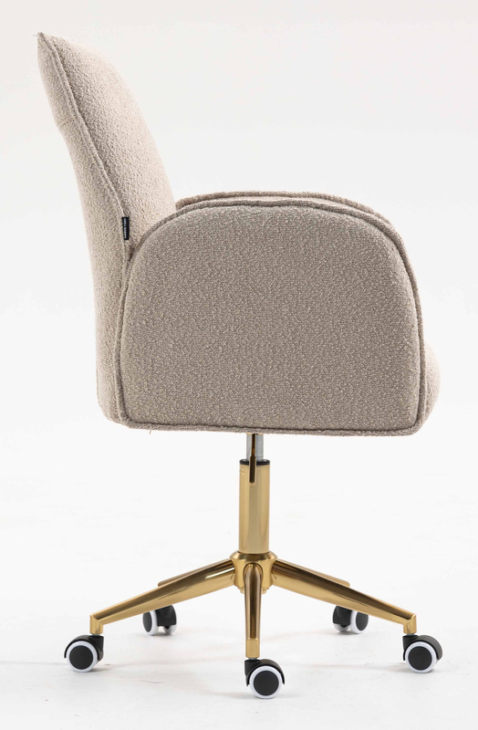 HR280K Scaun Latte Boucle cu Bază Aurie