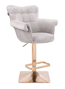 HR804KW scaun Catifea Gray cu Bază Aurie