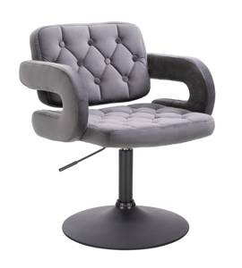 HR8403N Scaun Grafit Catifea cu Bază Neagră
