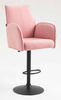 HR280W Scaun Roz Pudra Boucle cu Bază Neagră