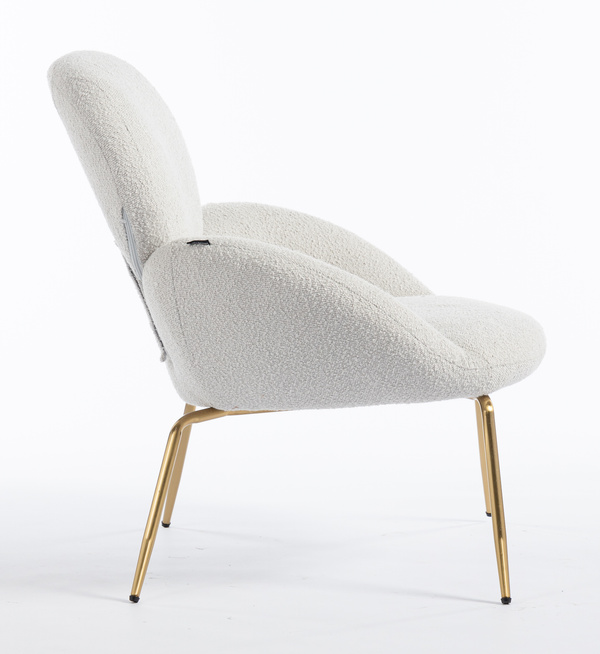 HR2045 Scaun Gri Boucle cu Bază Aurie