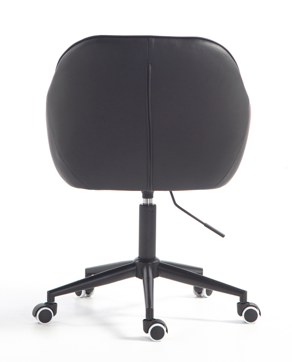 HR2055K Scaun Neagră din Piele Ecologica cu Bază Neagră