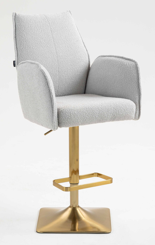 HR280KW Scaun Gri Boucle cu Bază Aurie