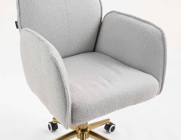 HR280K Scaun Gri Boucle cu Bază Aurie