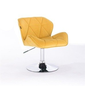 HR111N scaun Catifea Galbenă