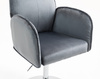 HR280N Scaun Grafit din Catifea cu Bază Cromata