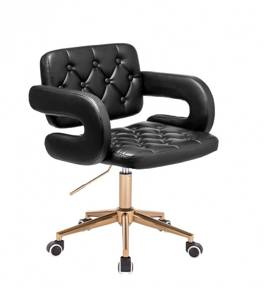 HC8403K Scaun Negru Bază Aurie