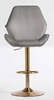 HR350W Scaun Gray din Catifea Bază Aurie