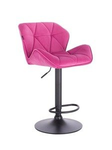 HR111W Scaun Catifea Roz Velur cu Bază Neagra