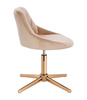 HR1054CROSS Scaun Roz Catifea cu Bază Aurie