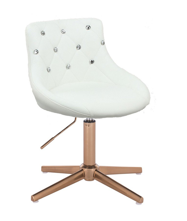 HC931CROSS Scaun Alb cu Bază Aurie