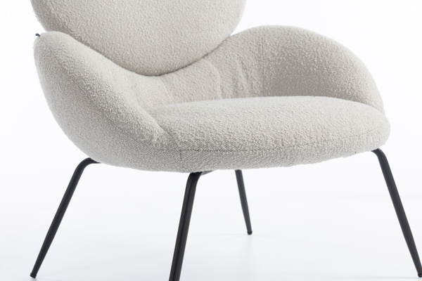 HR2045 Scaun Gri Boucle cu Bază Neagră