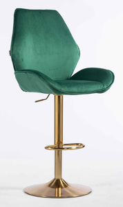 HR350W Scaun Verde din Catifea Bază Aurie