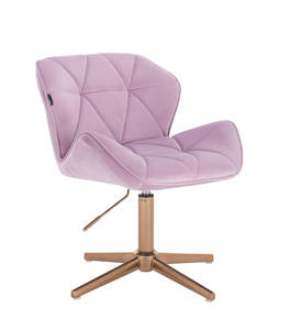 HR111CROSS Scaun Roșu Catifea cu Bază Aurie